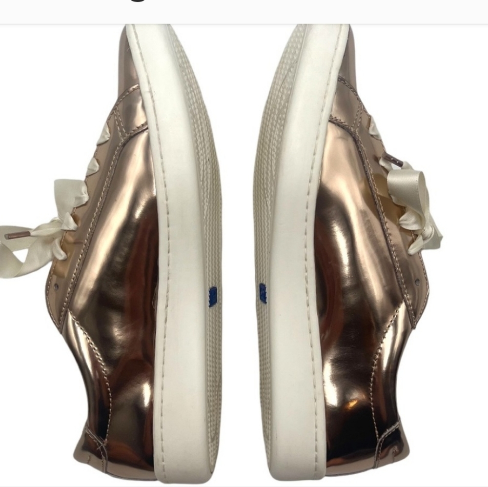 Keds X Kate Spade Ace Leather Specchio Metallic Rose Gold Sneaker 8